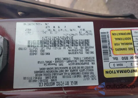 2016 Ford Fusion Se из США, поврежденный, VIN 3FA6P0H78GR148579